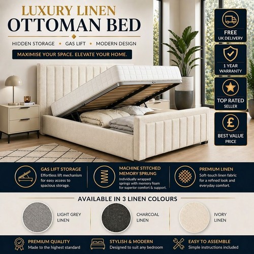 Ottoman storage bed panel - ottoman,