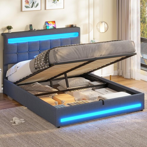 Double ottoman bed frame - bed,