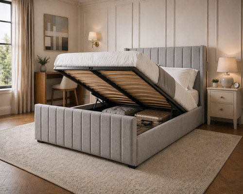 New ottoman panel wing - ottoman, plush