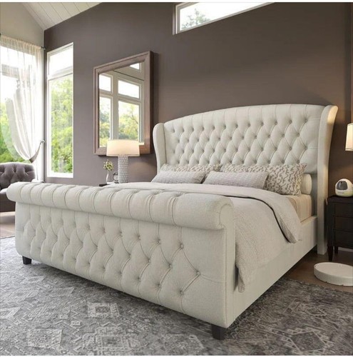 Luxury tulip wing sleigh bed - luxury,
